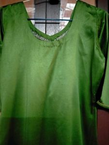 Green Embroidered Kurta Set