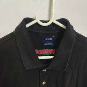IZOD Male Solid Black Polo Shirt - Chest 34