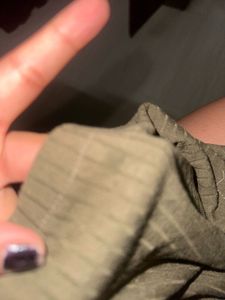 Modest Olive Green Ribbed Long Sleeve Top