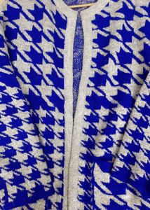 Blue Woolen Korean Shrug