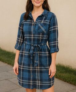 MAX Blue Plaid Flannel Shirt