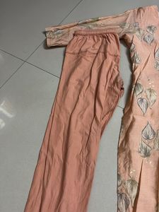 Peach Printed Kurta