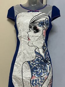 Pintrest Unique Graphic Print Mini Dress