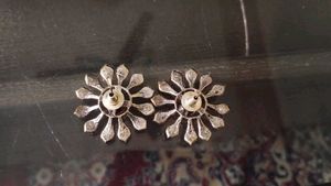 Oxidised Spinal Round Earings