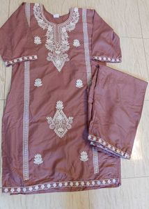 Mauve Embroidered Salwar Kameez Suit