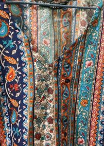 Boho Print V-Neck Top