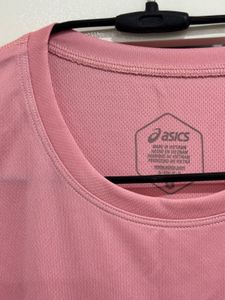 Pink ASICS sports top