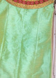 Fluorescent Green Kurta Set With Banarsi Duppata
