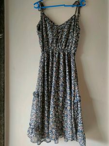 Floral Print Spaghetti Strap Dress