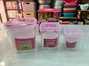 Lock&amp;Seal Container Set Of 3 + Freebie