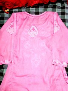 Pink Embroidered Tunic