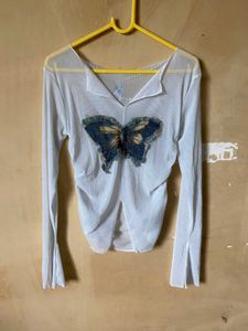 Butterfly Shirt Style Top