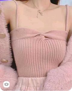 Ribbed Pink Crop top sleeveless bodycon 💌