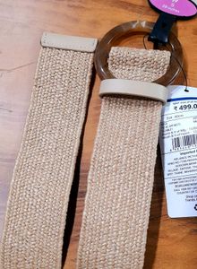 Woven Raffia Belt(beige)