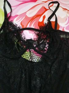 (1062)Black Lace Bodysuit