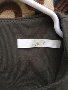 Elegant Olive Green Lace Dress