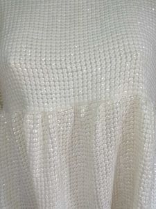 Sparkling White Sequin Peplum Top
