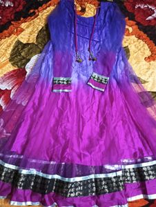 Purple Ombre Anarkali Dress