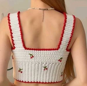 Crochet Bralet, Backless Or Cherry Top