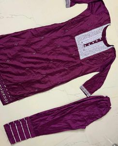 Elegant Purple Kurta Set