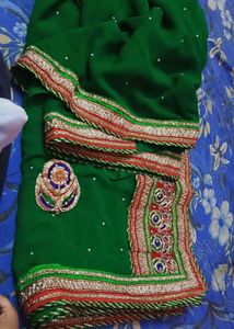 Elegant Green Saree
