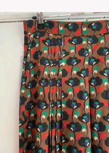 Zara long flared skirt with high waist and pattern