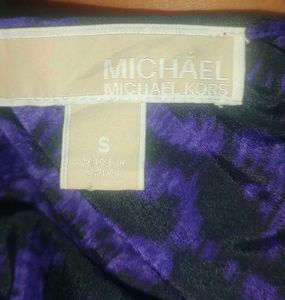 Michael Kors  peplum Purple Print Top