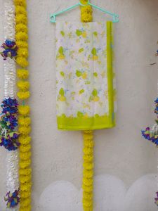 Yellow Green Saree