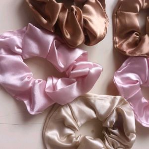 Silky Hair Scrunchie Set 5nos