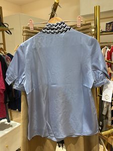 Elegant Blue Top w/ Scarf