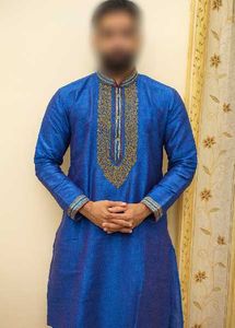 Blue Silk Kurta Set