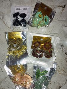 Women earring colourful