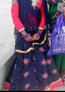 Elegant Navy Blue Lehenga Choli