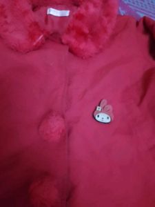 Cute Red Fur Collar Jacket