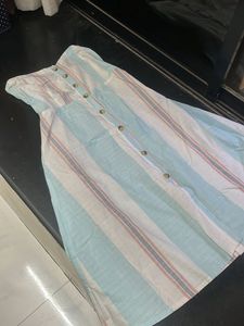 Striped Button-Down Dress