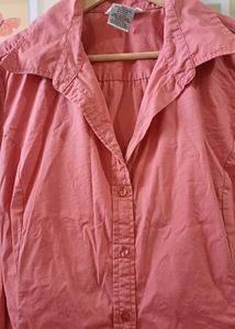 Salmon Button-Down Shirt