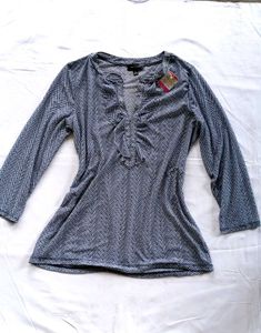 Textured Ruched Top