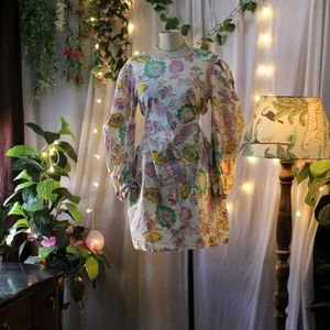 Floral Print Long Sleeve Dress