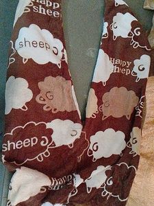 Brown Colour Some Cute Print Winter Bottom Pants