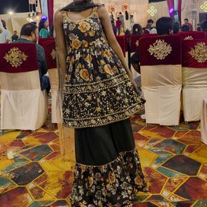 Floral Embroidered Sharara Suit