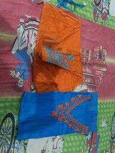 V Neck Design Suit Orange Or Blue