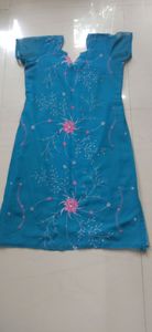 blue kurta for women