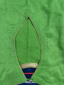 💚BEAUTIFUL GREEN BACK CUT DESIGN KURTI💚