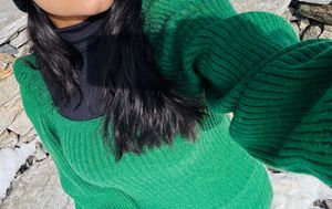 Green Bodycon Winter Dress