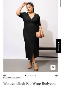 Sassafras Blck Wrap Dress Bust 46 Openable