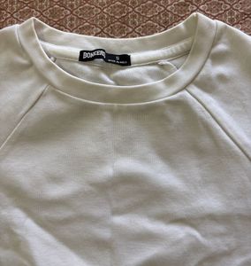Bonkers Corner Cropped Fitted White Tee