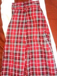 Plaid Pleated Skirt