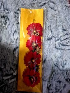 Red Floral Hair Accessory