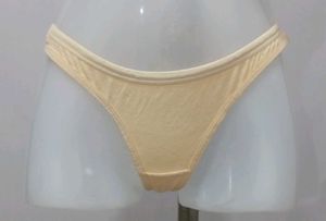 Cream Thong Panty