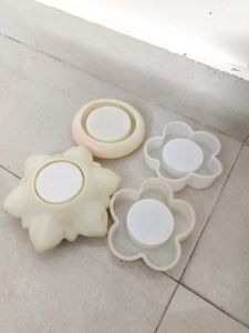 Set of 4 flower Candle Holders MOULD